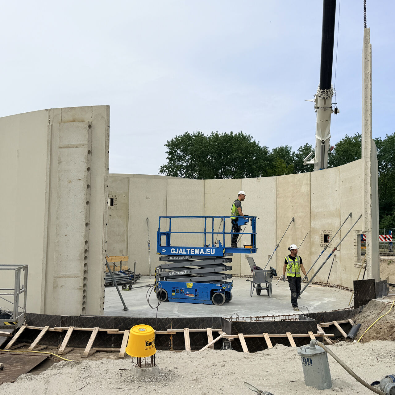 Voorgespannen tankconstructies